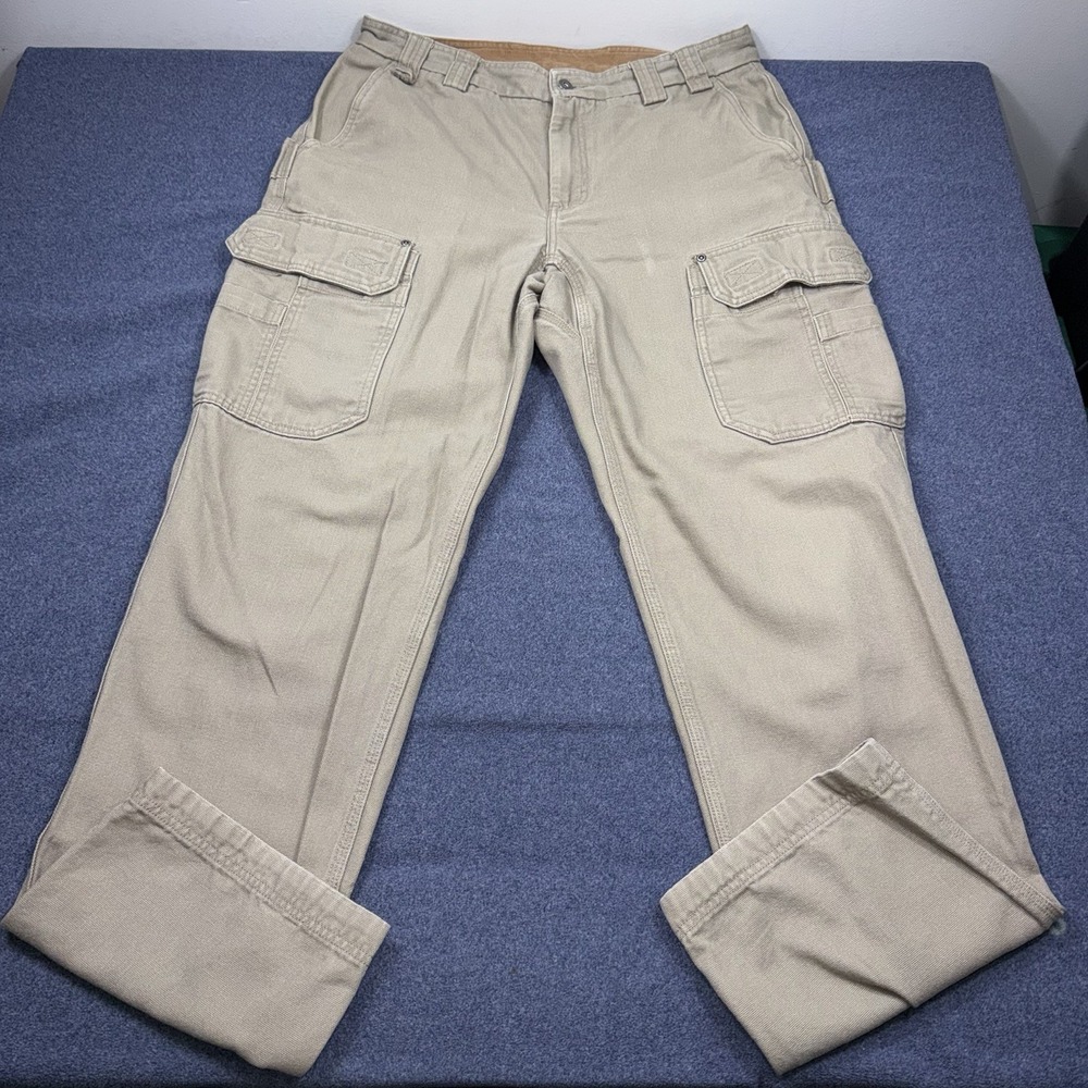 Duluth Trading Co Fire Hose Cargo Pants Mens 35x36 Canvas Workwear Utility